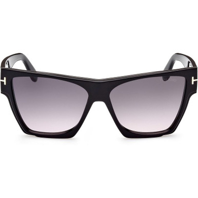 Tom Ford Dove FT0942, Shiny Black/Smoke Gradient Lenses