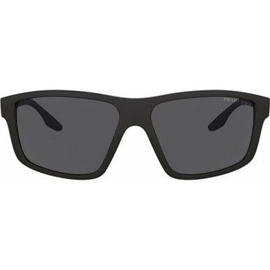 Black Rubber/Dark Grey Polarised Lenses