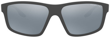 Prada Linea Rossa PS02XS, Grey Rubber/Dark Grey Silver Mirror Polarised Lenses