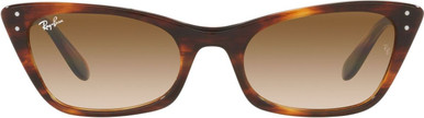Ray-Ban Lady Burbank RB2299 - Striped Havana/Brown Clear Gradient Glass Lenses 52 Eye Size
