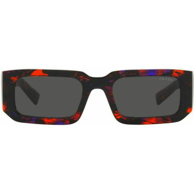 Prada PR06YS, Abstract Orange/Dark Grey Lenses