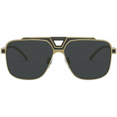 DG2256 - Gold and Matte Black/Grey Lenses