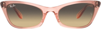 Ray-Ban Lady Burbank RB2299 - Transparent Pink/Brown Vintage Glass Lenses 52 Eye Size