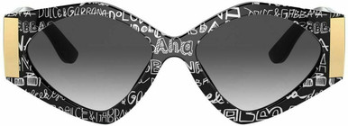 Dolce &amp; Gabbana DG4396, Black Graffiti/Grey Black Gradient Lenses