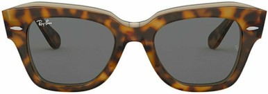 Ray-Ban State Street RB2186, Havana and Transparent Brown/Dark Grey Glass Lenses 49 Eye Size