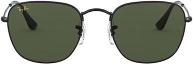 Ray-Ban Frank RB3857, Black/Green Glass Lenses 51 Eye Size