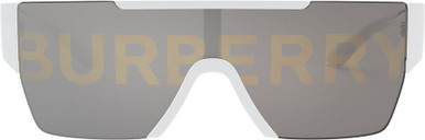 White/Grey Tamp Burberry Silver and Gold Mirror Lenses