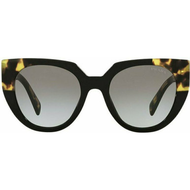 Prada PR14WS, Black and Medium Tortoise/Grey Gradient Lenses