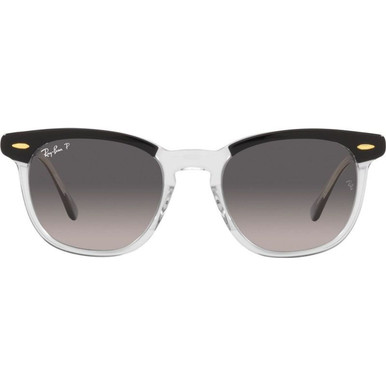 Ray-Ban Hawkeye RB2298 - Black on Transparent/Grey Gradient Polarised Glass Lenses 52 Eye Size