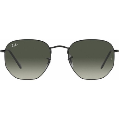 Ray-Ban Hexagonal Legend RB3548, Black/Grey Gradient Glass Lenses 51 Eye Size