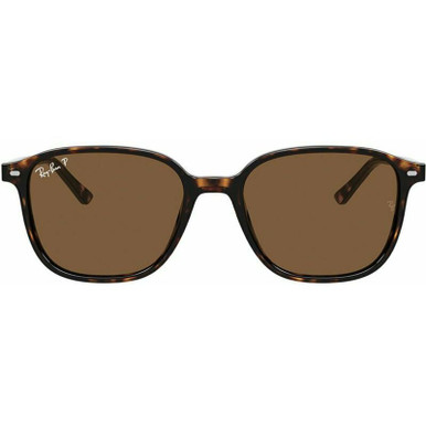 Ray-Ban Leonard RB2193 - Havana/Brown Polarised Glass Lenses 53 Eye Size