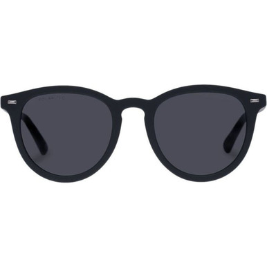 Le Specs Fire Starter - Black Rubber/Smoke Polarised Lenses