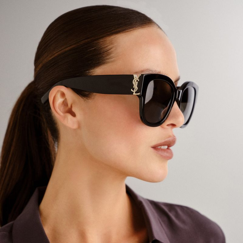 Saint Laurent SLM95F Black/Grey Lenses | Afterpay | Zip Pay
