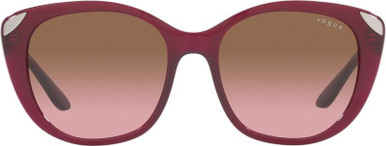Transparent Cherry/Pink Brown Gradient Lenses
