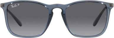 Chris RB4187 - Transparent Blue/Grey Gradient Polarised Lenses