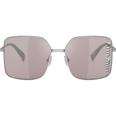 Miu Miu 51YS - Silver/Violet and Silver Flash Mirror Lenses