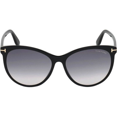 Tom Ford Maxim FT0787 - Shiny Black/Grey Gradient Lenses