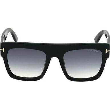 Tom Ford Renee FT0847 - Shiny Black/Grey Gradient Lenses