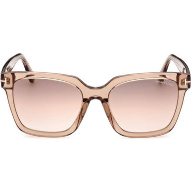 Tom Ford Selby FT0952 - Shiny Light Brown/Brown Mirror Gradient Lenses