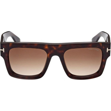 Tom Ford Fausto FT0711 - Dark Havana/Brown Gradient Lenses
