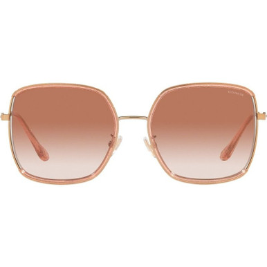 Coach HC7139BD, Rose Gold and Pink Glitter/Pink Gradient Lenses