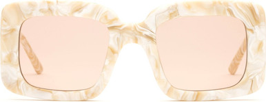 Lu Goldie Mia, White Onyx/Rose Lenses