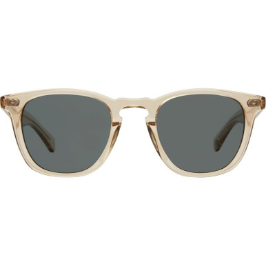 Garrett Leight Brooks - Champagne/Semi-Flat Blue Smoke Glass Lenses 47 Eye Size