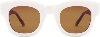 L.G.R Sofia - Cream and Light Havana/Sunbrown Glass Lenses