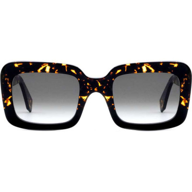 L.G.R Palma - Black and Dark Havana/Green Gradient Glass Lenses