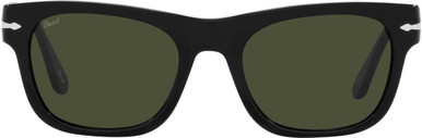 Persol PO3269S, Black/Green Glass Lenses 52 Eye Size