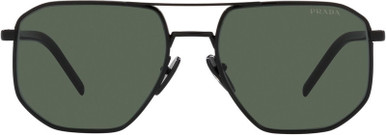 Prada PR59YS, Black/Dark Green Lenses