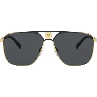Versace VE2238 - Gold and Matte Black/Dark Grey Lenses