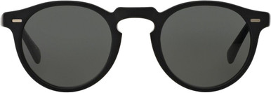 Oliver Peoples Gregory Peck OV5217S, Semi Matte Black/Crystal Midnight Express Polarised Glass Lenses 47 Eye Size