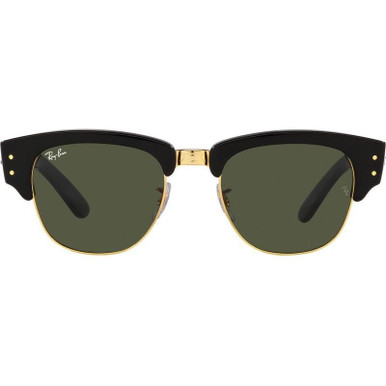 Ray-Ban Mega Clubmaster RB0316S - Black on Arista/Green Glass Lenses 53 Eye Size