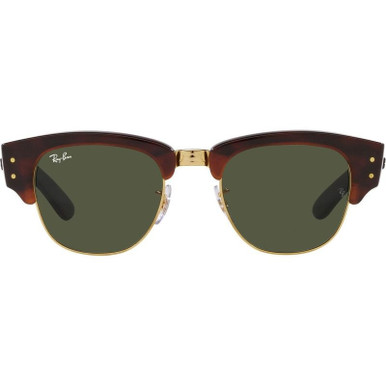 Ray-Ban Mega Clubmaster RB0316S - Mock Tortoise on Arista/Green Glass Lenses