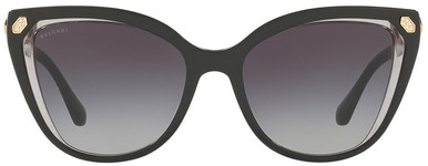 Top Black on Transparent Grey/Grey Gradient Lenses