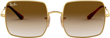 Ray-Ban Square RB1971, Gold/Brown Gradient Glass Lenses
