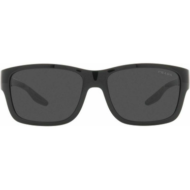 Prada Linea Rossa PS01WS, Black/Dark Grey Hydrophobic Lenses