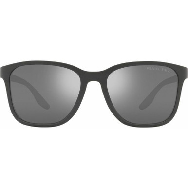 PS02WS - Grey Rubber/Dark Grey and Silver Mirror Polarised Lenses