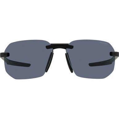 Prada Linea Rossa PS09WS - Black Rubber/Blue Lenses