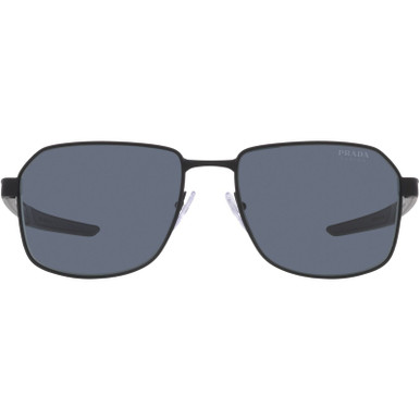 Prada Linea Rossa PS54WS - Black Rubber/Blue Lenses