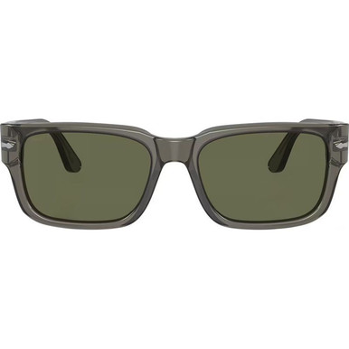 Persol PO3315S - Transparent Taupe Grey/Green Polarised Glass Lenses 55 Eye Size