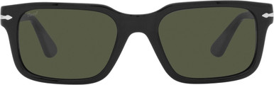 Persol PO3272S, Black/Green Glass Lenses Eye Size 55