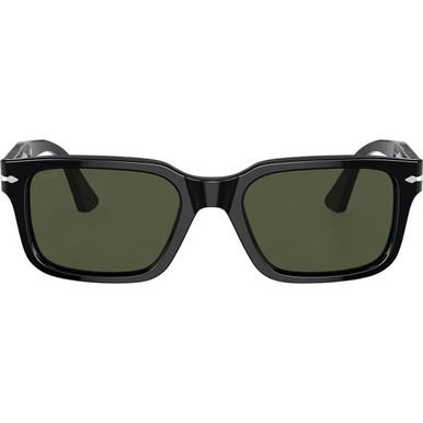 Persol PO3272S - Black/Green Glass Lenses 55 Eye Size