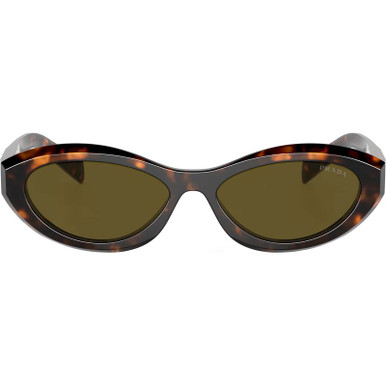 Prada PR26ZS - Sage and Honey Tort/Dark Brown Lenses