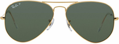 Ray-Ban Aviator Classic RB3025 - Gold/Green Polarised Glass Lenses 62 Eye Size