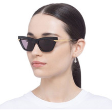 Shop Bottega Veneta BV1241S Sunglasses Black/Grey | Afterpay display picture 1