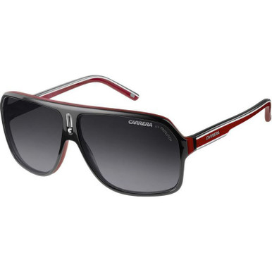 Buy Carrera 27 Black Red Crystal and White/Grey Sunglasses