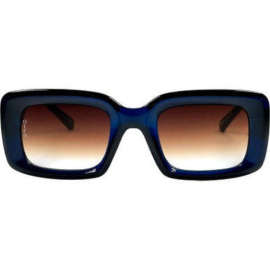 Chelsea - Transparent Navy/Brown Gradient Lenses