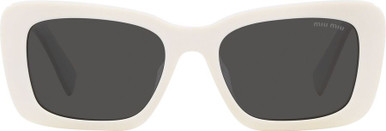 Miu Miu MU07YS, White/Dark Grey Lenses